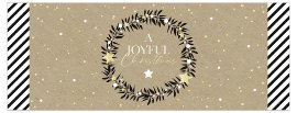 Weihnachtskarte DIN lang Joyful Christmas Kraftpapier