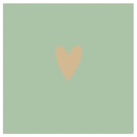 Napkin heart green