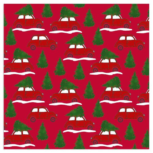 Christmas napkin cars red