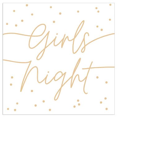 Napkin mini girls night white