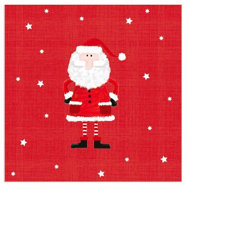 Christmas napkin mini Santa red