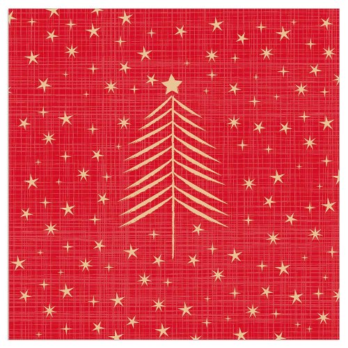 Christmas napkin tree red