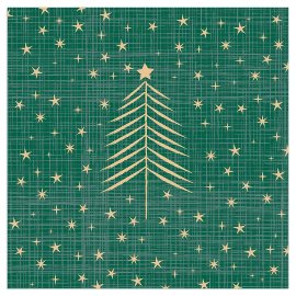 Christmas napkin tree green