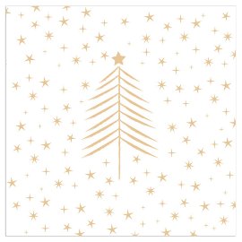 Christmas napkin tree white