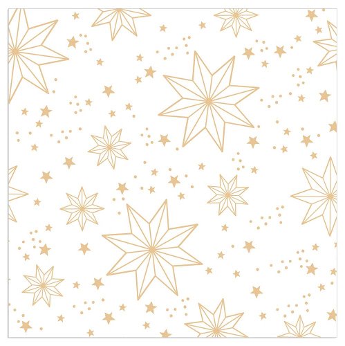 Christmas napkin ice stars white