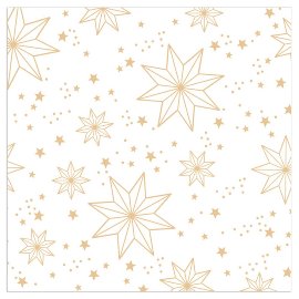 Christmas napkin ice stars white