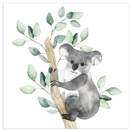 Serviette Koala Weiß