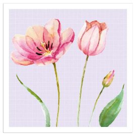Napkin tulips lilac
