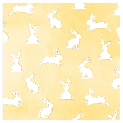 Napkin Easter graphic bunnies yellow