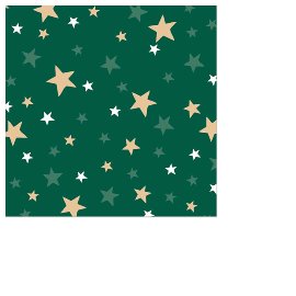 Napkin mini christmas stars green
