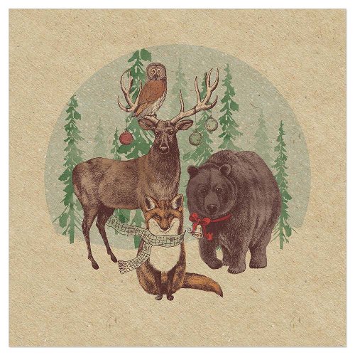 Napkin ORGANCIS christmas forest animals