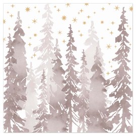 Napkin christmas forest taupe