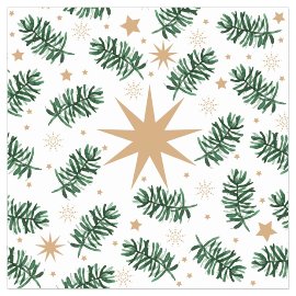Napkin christmas fir branches star white
