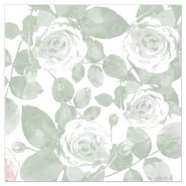 napkin roses lime-green