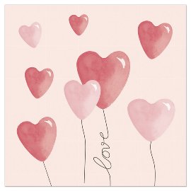 napkin balloon hearts nude