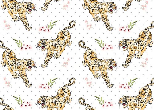 Wrapping paper finest tiger