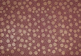 Wrapping paper sheet stars burgundy