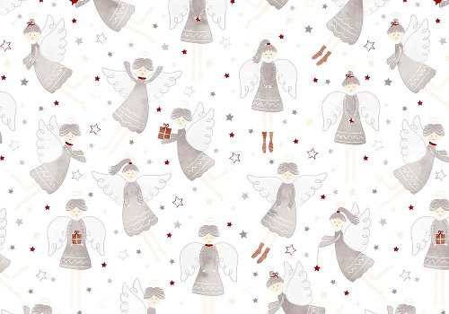 Wrapping paper christmas angel