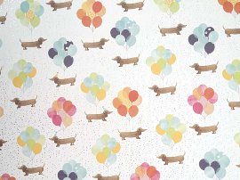 Wrapping paper dachshund baloons