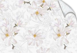 Geschenkpapier Magnolie Weiß