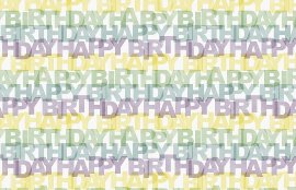 Wrapping paper happy birthday lilac