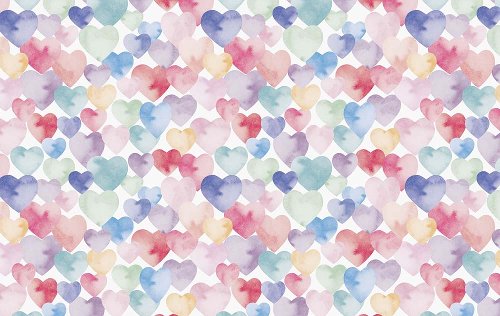 Wrapping paper hearts multicolour
