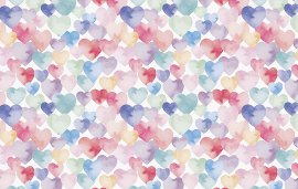 Wrapping paper hearts multicolour