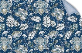 Wrapping paper christmas ice blossom blue white