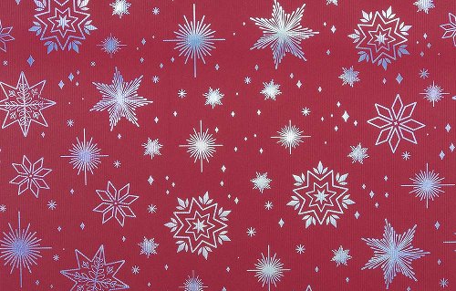 Wrapping paper christmas stars silver red