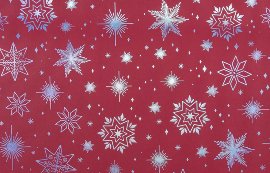 Wrapping paper christmas stars silver red
