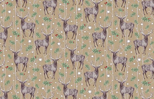 Wrapping paper christmas deers
