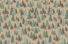 Wrapping paper christmas trees