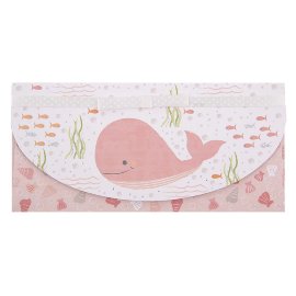 Gift envelope whale pink