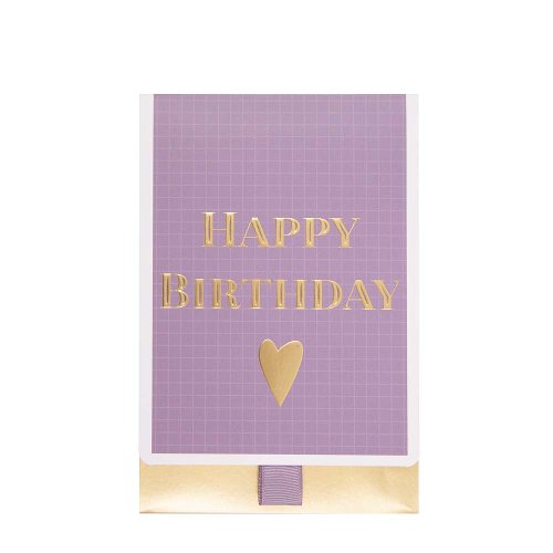 Gift envelope Happy Birthday purple B6