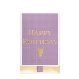 Geschenkumschlag Happy Birthday Violett B6