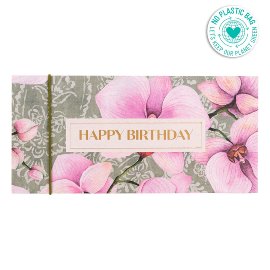 Gift envelope orchids happy birthday