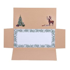 Gift envelope christmas forest animals