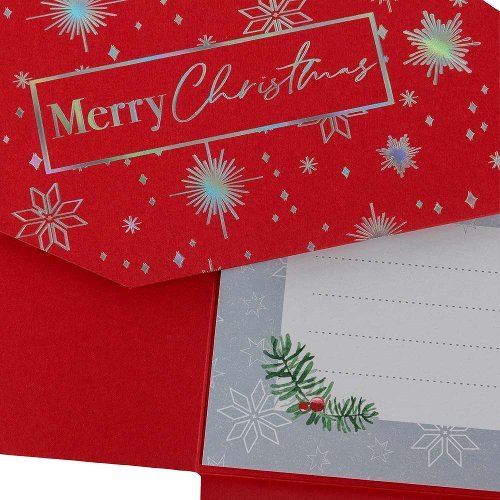 Gift envelope christmas with silver stars