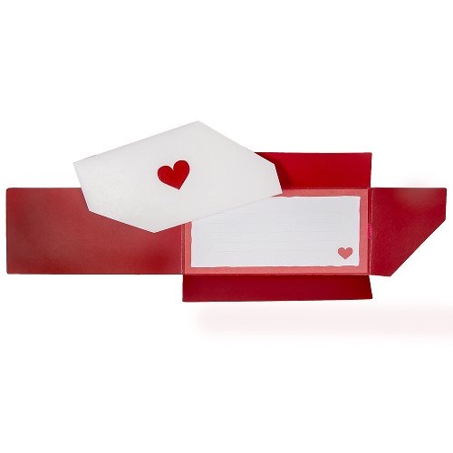 gift envelope heart red