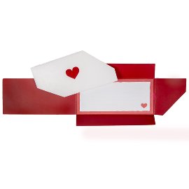 gift envelope heart red