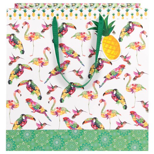 Geschenktasche Vögel Multicolour XL