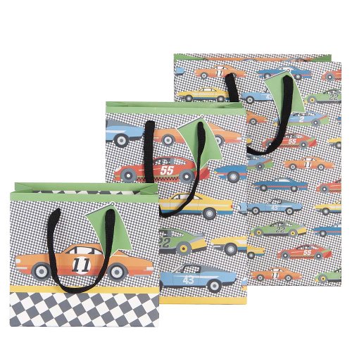 Gift bag set race cars