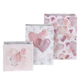 Gift bag set hearts