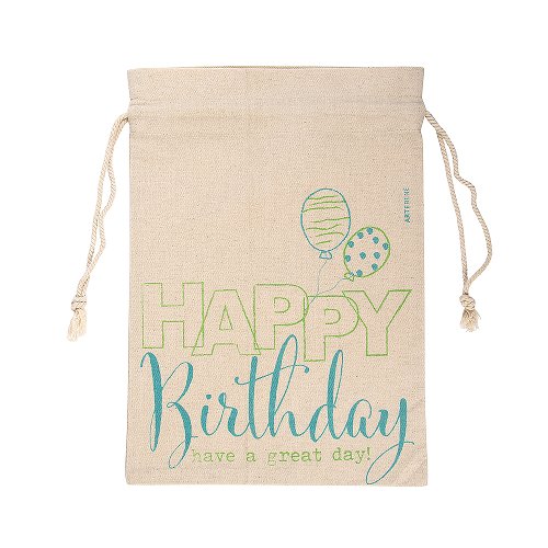 Gift bag cotton ORGANICS balloon Happy Birthday