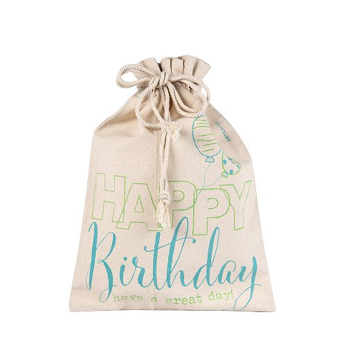 Gift bag cotton ORGANICS balloon Happy Birthday