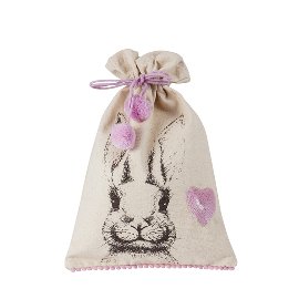 Gift bag cotton bunny pink
