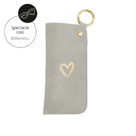 MAJOIE glasses case heart taupe