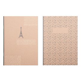 Notizheft 2er Set Eiffelturm Kraftpapier DIN A5