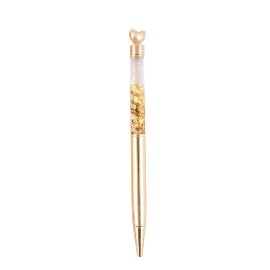 Kugelschreiber Metall Stardust  Kristall Geschenk Gold Gel Stift
