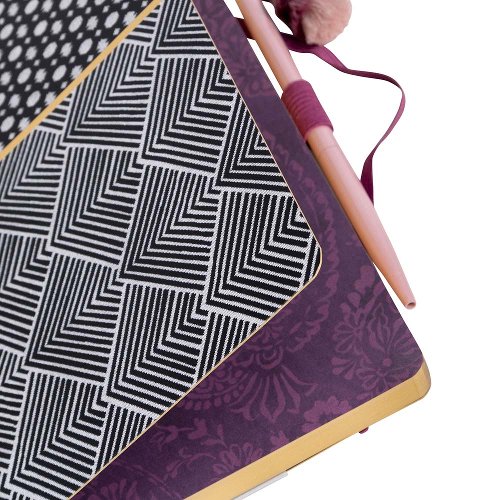 Notebook DIN A5 woven pattern